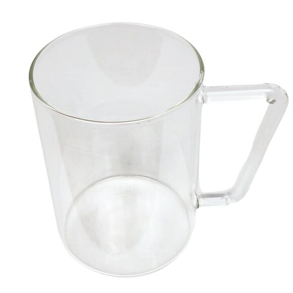 NEW Set of 2 Clear Borosilicate Glass Beer Coffee Mugs 500ml 17oz Borosil Vision - Picture 3 of 6